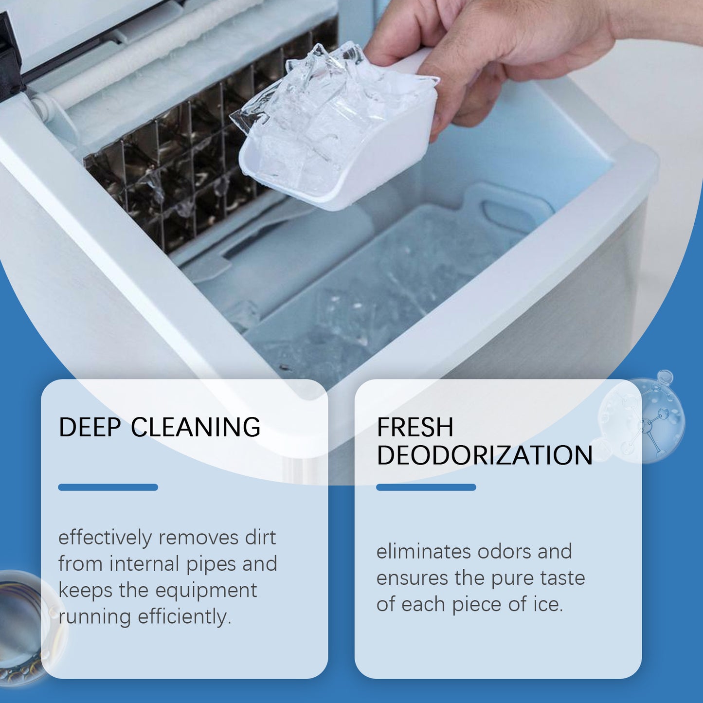 US Local Household Convenient, Gentle Cleaning, Descaling, Deodorization, Daily Care, Ice Making Machine