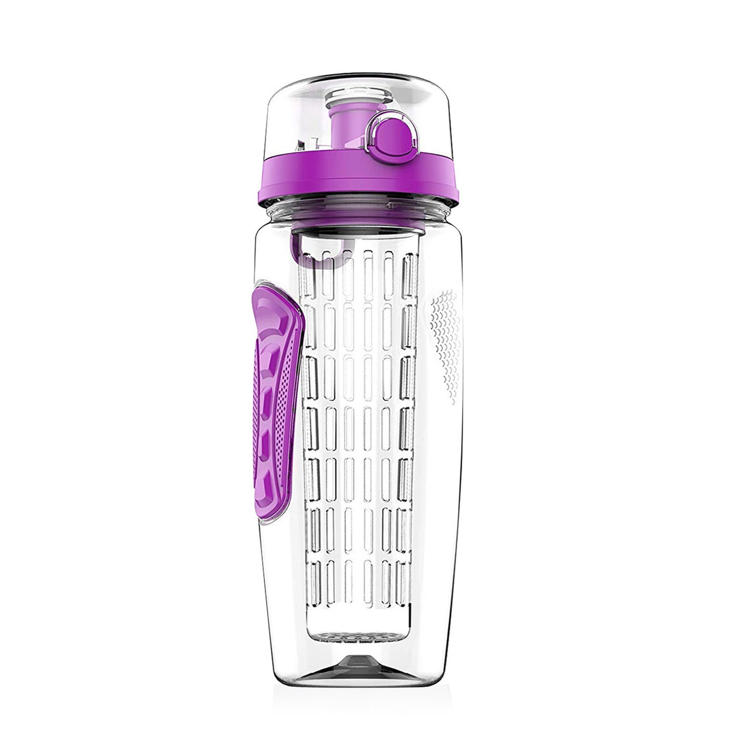 US Local 3 Color Options - 1Pc Fruit Infuser Water Bottle 32OZ Juice Shaker Sport With Flip Top Lid Anti-Slip Grips For Office Home Sport Running Walking Hiking