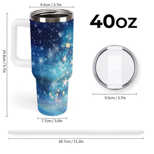 PHDT00103 POD US Local Tumbler 40 oz Large Capacity Car Cup Christmas Tree, Stars, Winter