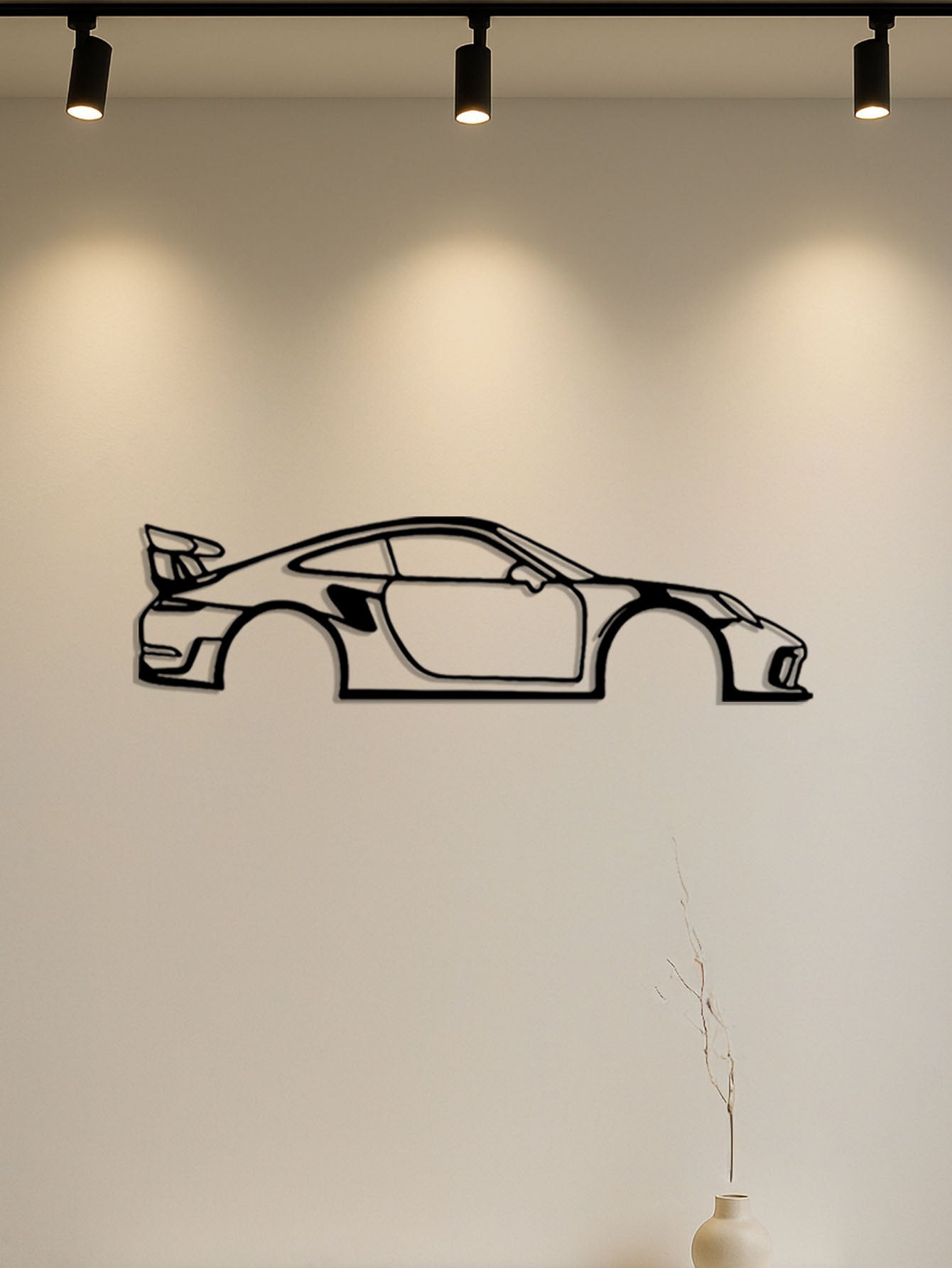 US Local CIFbuy™ Premium Iron Exquisite Unique Metal Wall Adornment - High-Speed Car Art for Children's Rooms, Kindergartens, Living Rooms, Nurseries & Bedrooms, Ideal for Memorable Halloween Look as Wall Scul