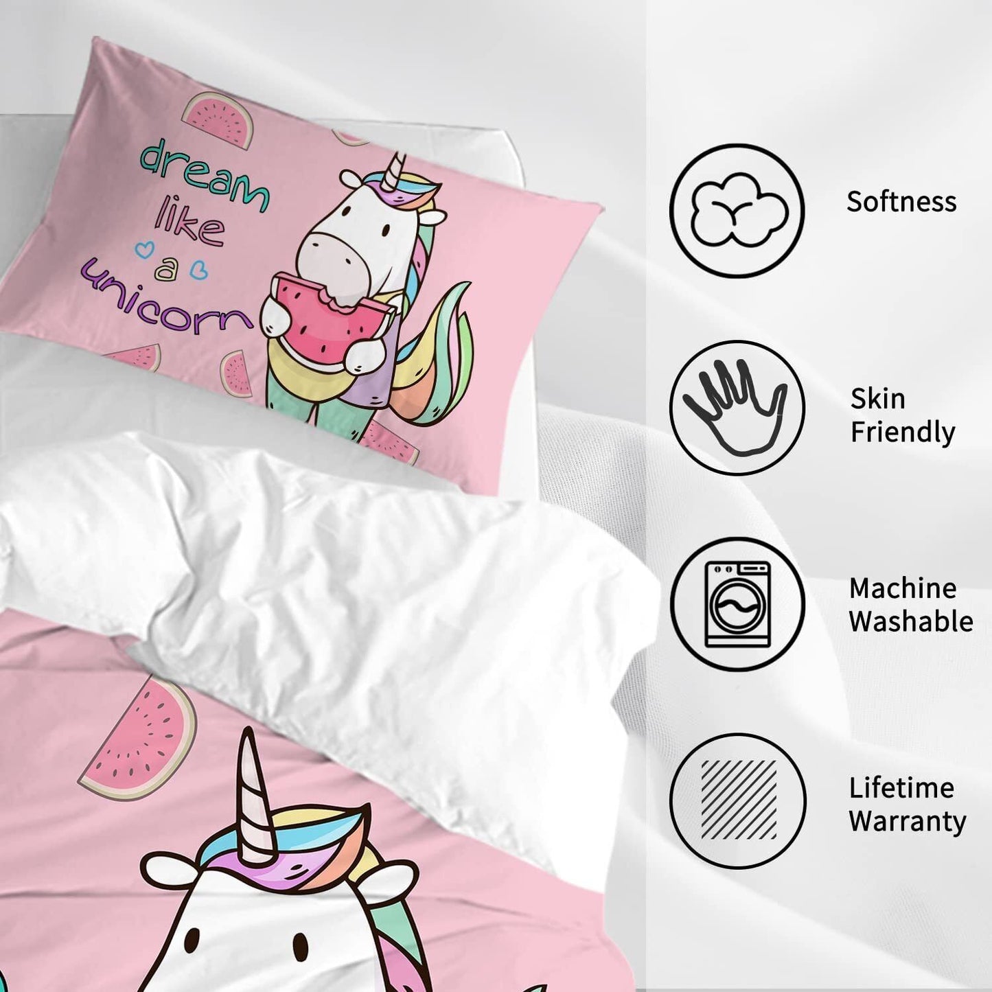 US Local 3 pieces Watermelon Duvet Cover Set For Comforter Bedding Queen Size