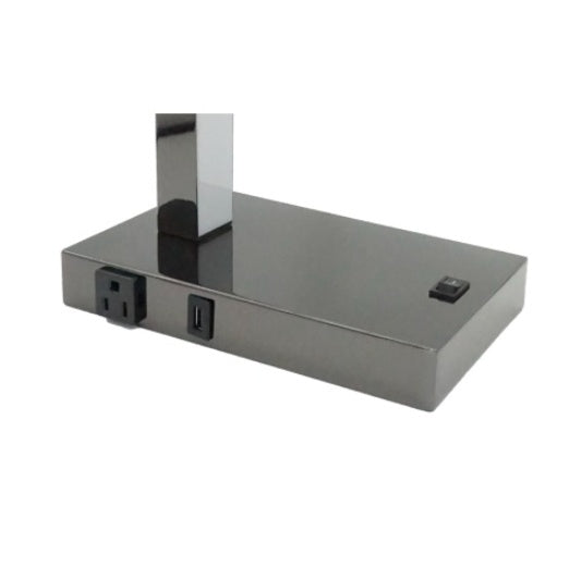 US Local Modern LED Desk Lamp With USB & Power Outlet