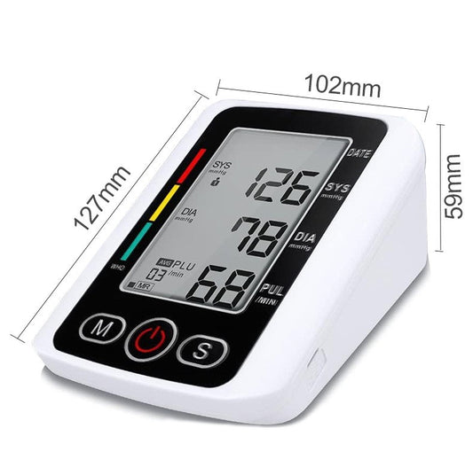 UK Local Automatic Upper Arm Blood Pressure Monitor Pulse Meter BP Machine Voice Talking
