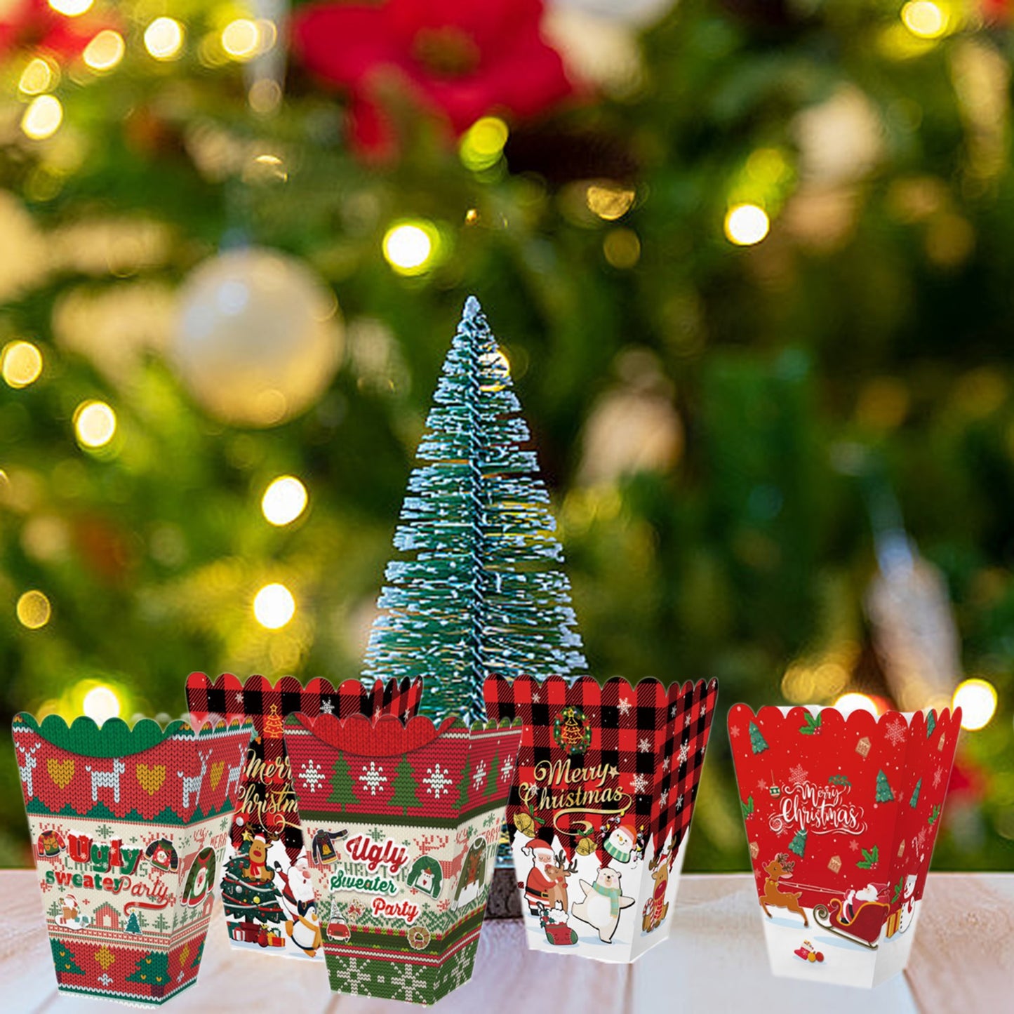 US Local 18PCS Christmas Popcorn Boxes