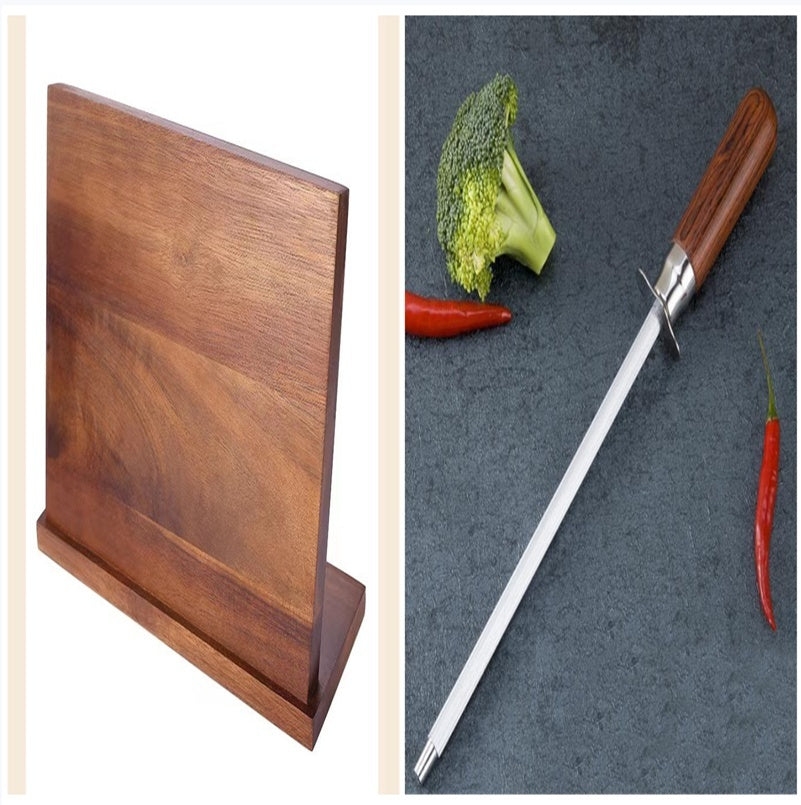US Local Solid Wood Magnetic Knife Holder Kitchen Creative Multifunctional Storage