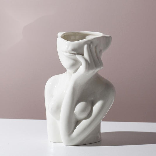 US Local Human Body Shape Ceramic Vase