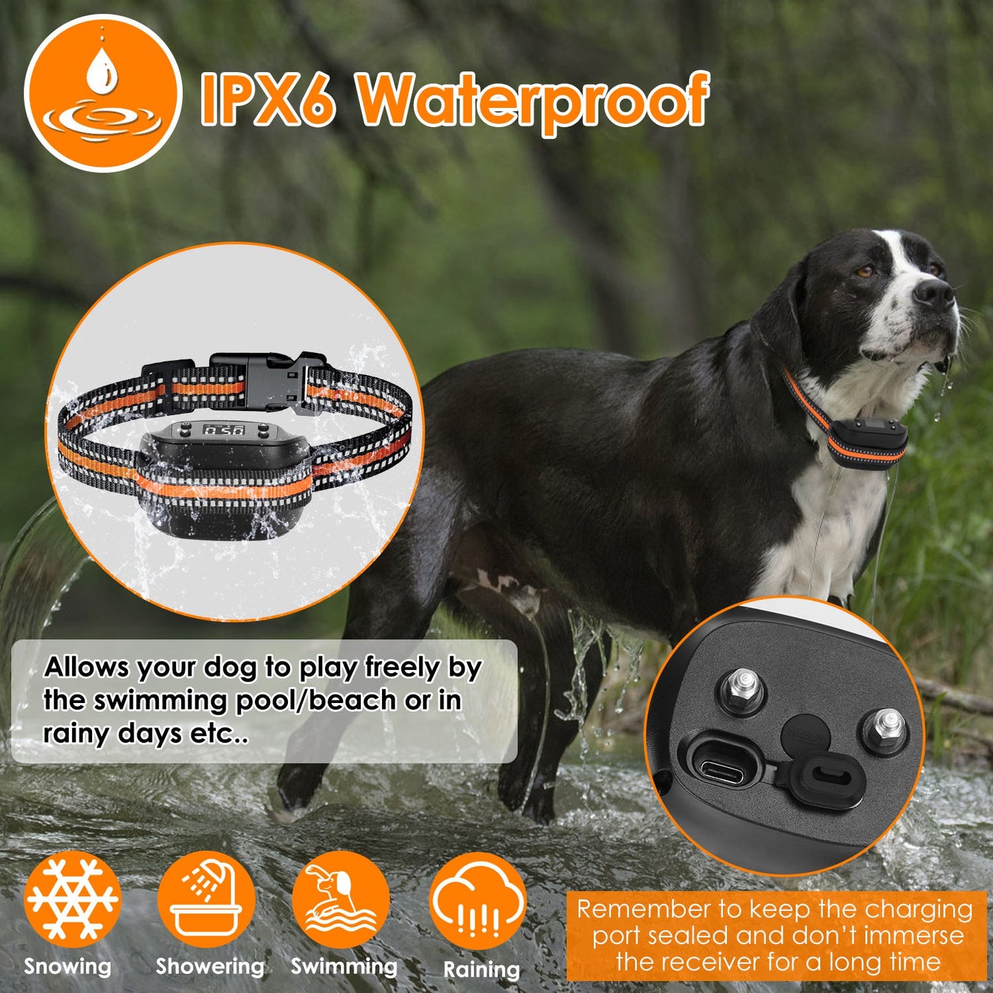 US Local 2 In 1 Dog GPS Fence Tracker Wireless GPS Dog Fence GPS Dog Collar With 32-2887FT Radius IPX6 Waterproof For Small Medium Large Dogs