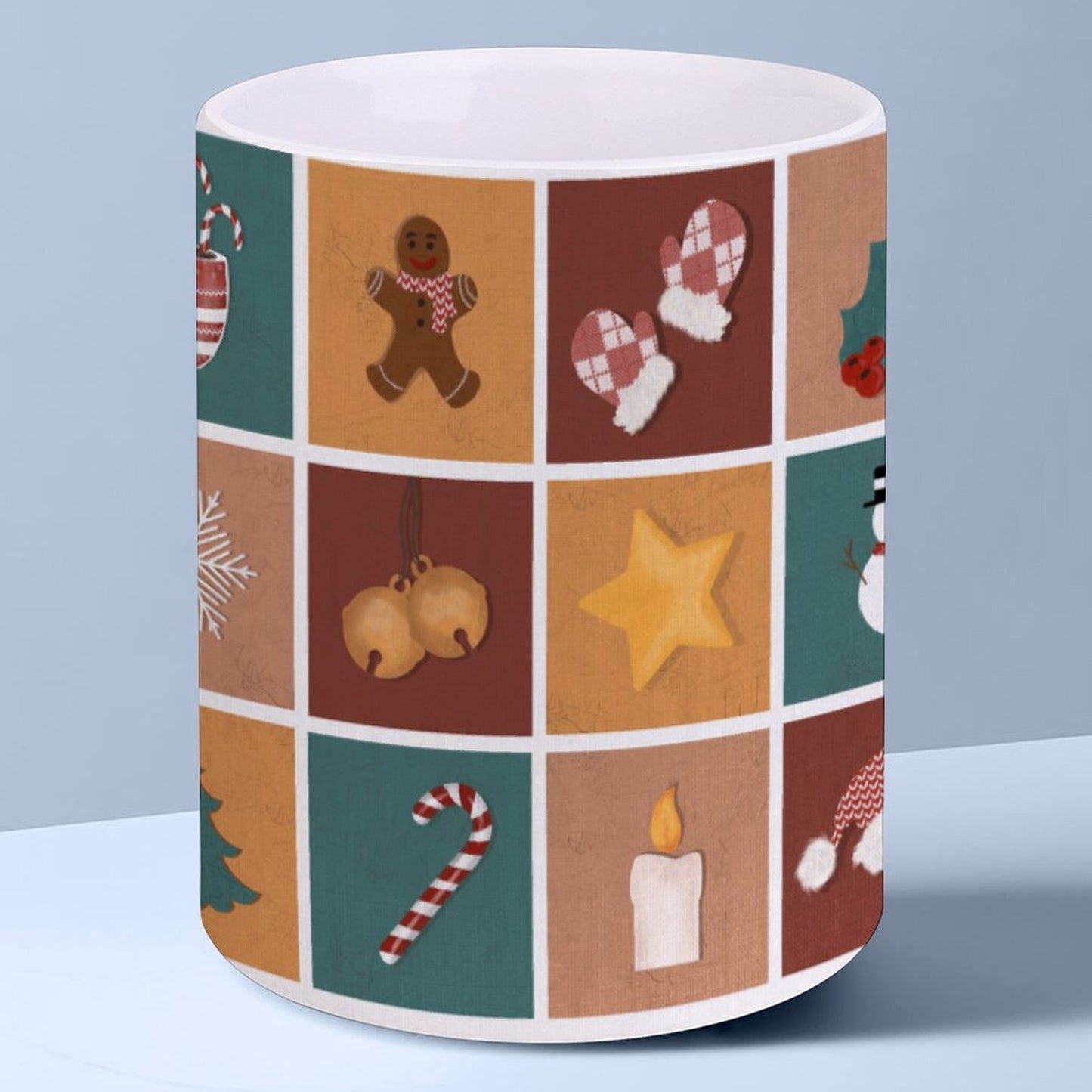 POD US Local White mug with full print, Christmas Retro 0046