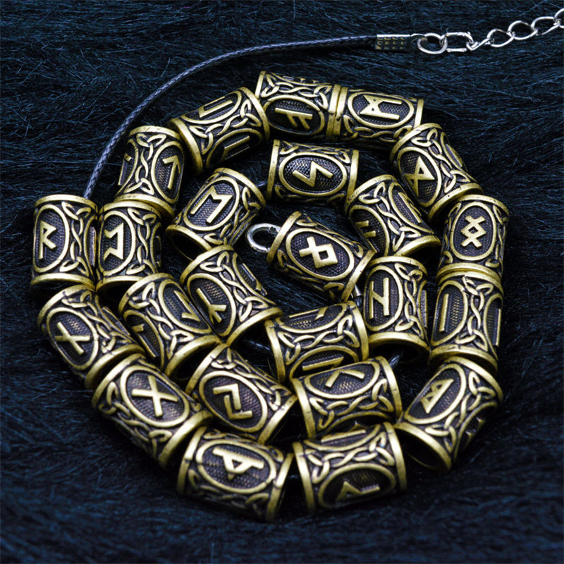 USA Local Set Of Viking Rune Beard Beads