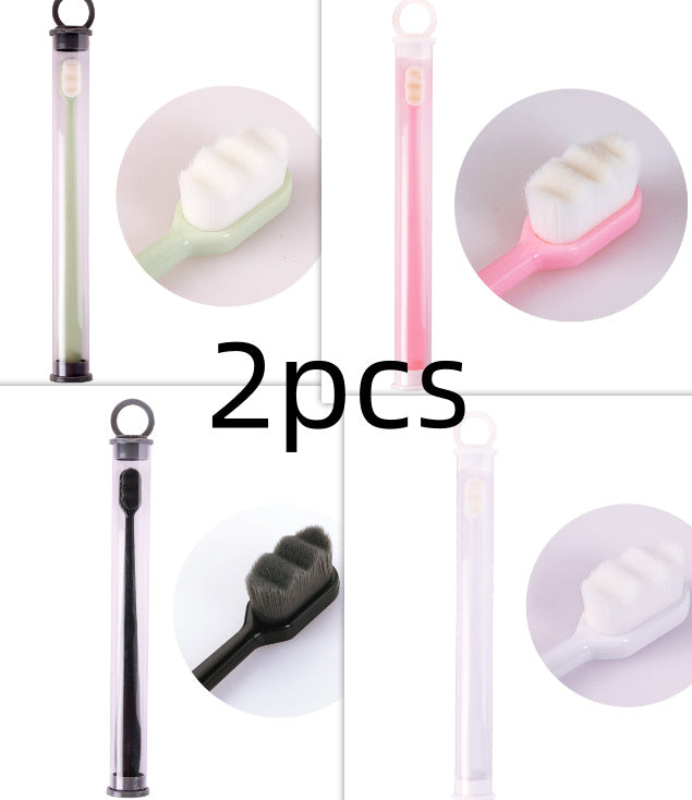 USA Local Ultra-fine Toothbrush Super Soft Bristle Deep Cleaning Brush Portable For Oral Care Tools Teeth Care Oral Cleaning Travel