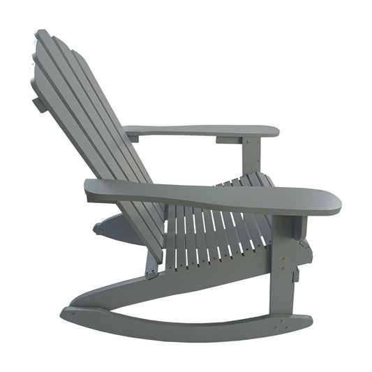 US Local Reclining Wooden Outdoor Rocking Adirondack Chair,walnut