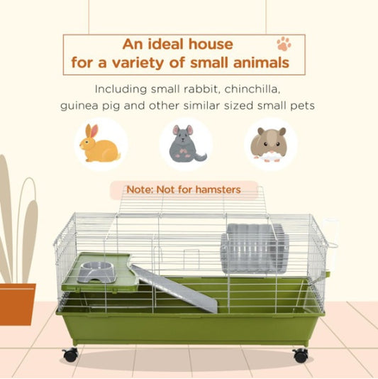 US Local Small Animal Cage, Rolling Bunny Cage, Guinea Pig Cage