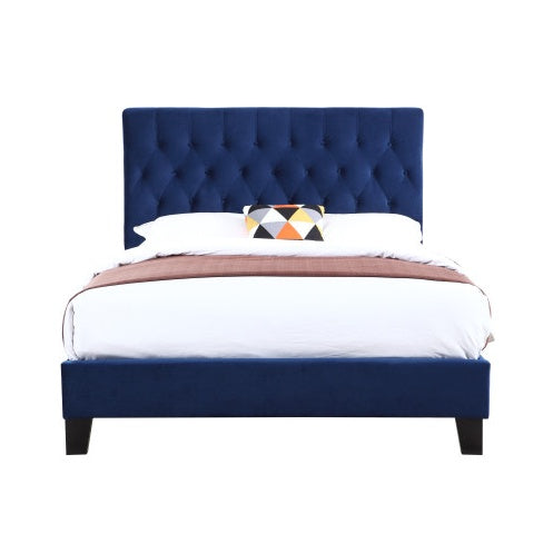 US Local Wallace Bay Luma Blue Queen Upholstered Bed