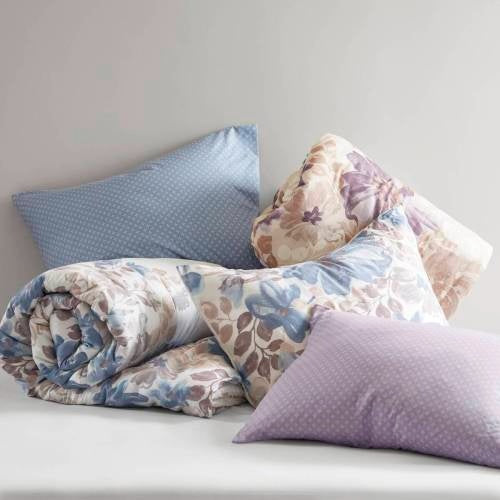 US Local Floral Comforter Set With Bed Sheets Blue Queen