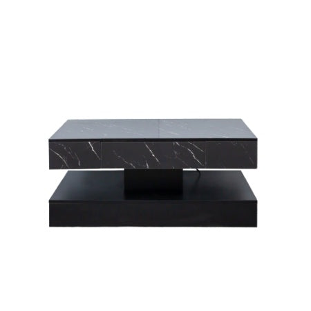 USA Local 6.93IN High LED Coffee Table,Modern Coffee Table For Living Room,Living Room Tables,Large Living Room Furniture,LED Lights