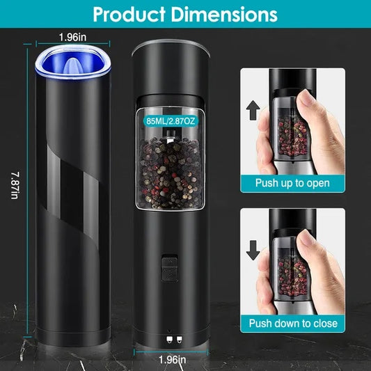 US Local Electric Salt And Pepper Grinder Automatic Gravity Sensor Battery