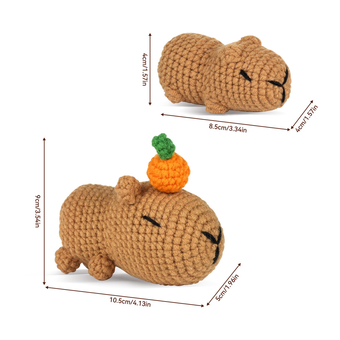 Crochet Kit Material Package Doll Capybara Handmade Diy Woven Christmas Thanksgiving Gift