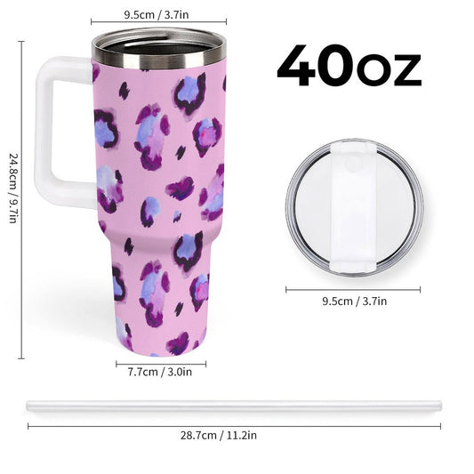 PHDT00396 POD US Local Tumbler 40 oz Large Capacity Car Cup Leopard