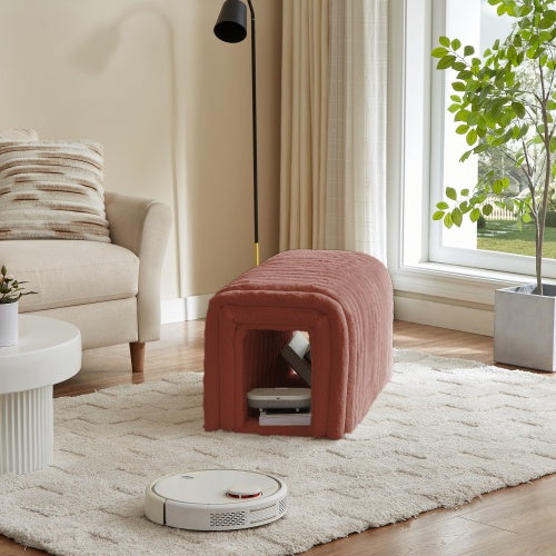 US Local Ottoman Storage Bench Pet Supplies Corduroy Bench Cat's Nest To Hide For The Living Room, Entryway And Bedroom