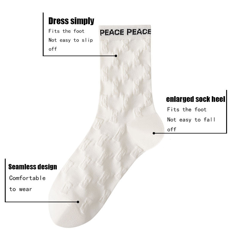 US Local 6 Pairs Womens Crew Socks Casual Knit Comfy Seamless Comfort Breathable Cool Dress Socks For Outdoor Sports Running Fitness Cycling