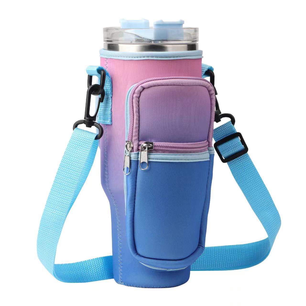 USA Local Vacuum Thermal Straw Cup Sleeve Sports Neoprene