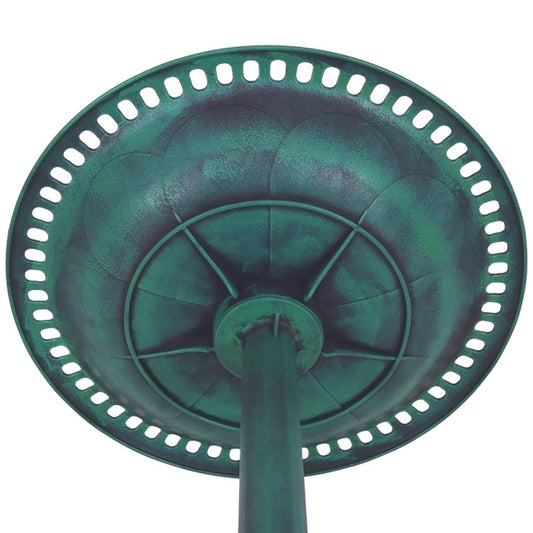 US Local Outdoor Garden Green Pedestal Bird Bath Feeder