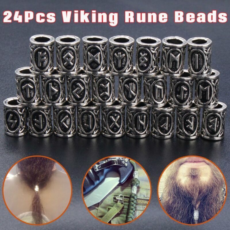 USA Local Set Of Viking Rune Beard Beads
