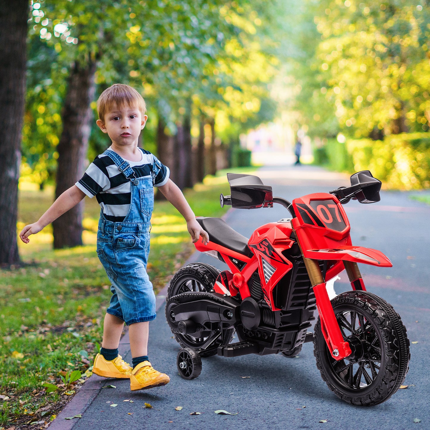 US Local 6V Kids Motorcycle with Training Wheels