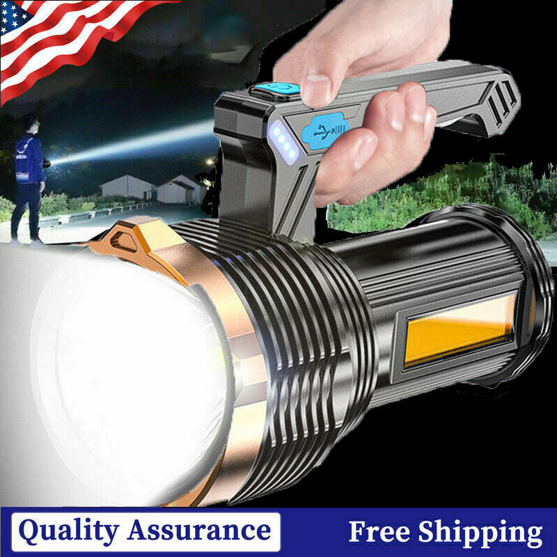 US Local LED Torch USB Rechargeable COB Flashlight Spotlight Camping Light Most Powerful 99000000LM