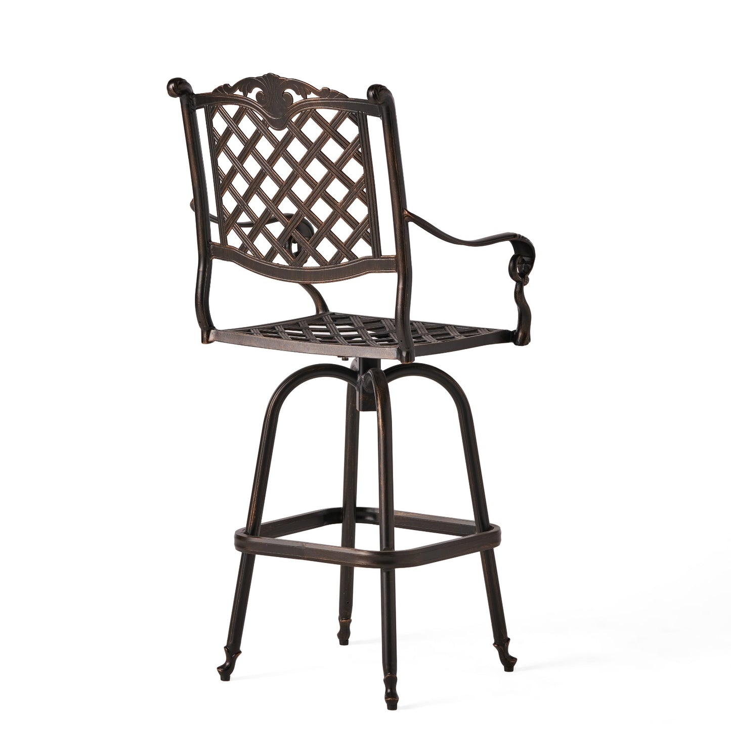 US Local CAST ALUMINUM BAR STOOL