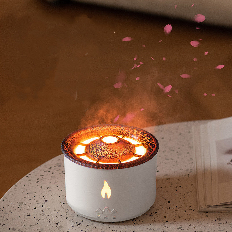 USA Local New Two-color Spray Ring Volcano Humidifier