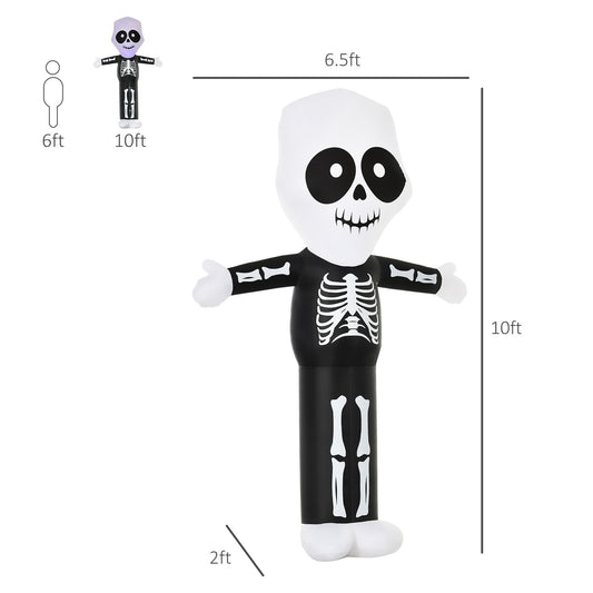 CA Local 10ft Halloween Inflatable Skeleton Ghost Decoration, LED Lighted For Home Indoor Outdoor Garden Lawn Decoration Party Prop
