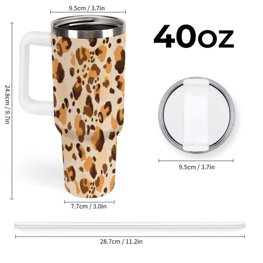 PHDT00202 POD US Local Tumbler 40 oz Large Capacity Car Cup Leopard