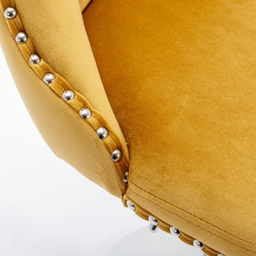 US Local Swivel Velvet Barstools Adjusatble Seat Height From 25-33 Inch Gold,Set Of 2