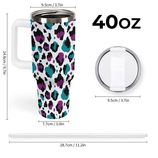 PHDT00394 POD US Local Tumbler 40 oz Large Capacity Car Cup Leopard
