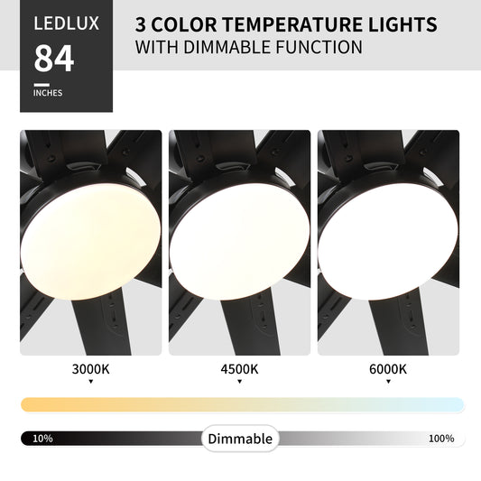 US Local Metallic Black Ceiling Fan