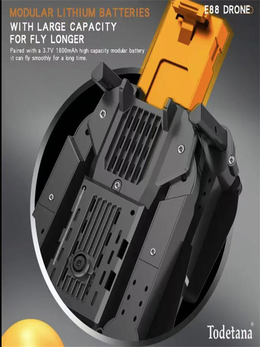 US Local The Battery Configuration Of The E88 Smart Camera Drone Features Real-time Image Transmission From A Single Camera. It Has One-click Touch And Landing Functions. This Is A Foldable Remote-controlled D