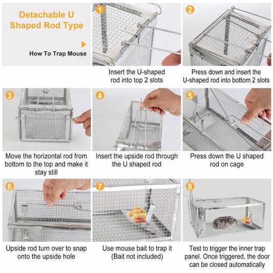 US Local Mouse Trap, Galvanized Iron Mouse Control Bait Catcher