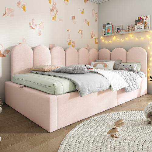 UK Local Upholstered Daybed Bed With Storage,Ottoman Bed 3FT Single Sofa Bed 90X190cm, Daybed With Hydraulic Storage Bed Frame, With Metal Slatted Frame, Velvet, No Mattress