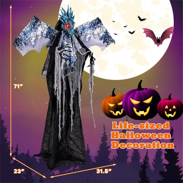 6 'Halloween Decorations With Poseable Wings And Arms