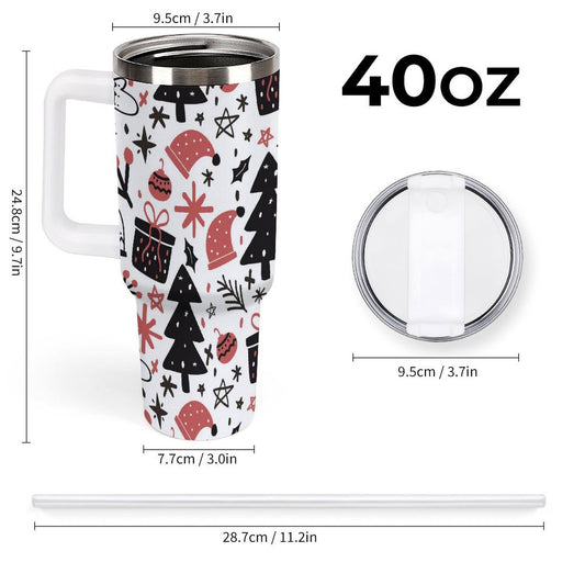 PHDT00007 POD US Local Tumbler 40 oz Large Capacity Car Cup Christmas