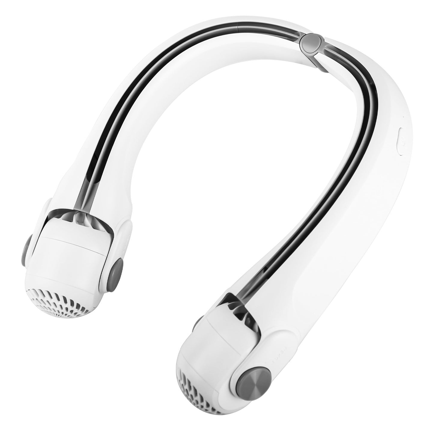 US Local White-Green Options -- 1Pc Portable Neck Hanging Fan Hands-free Cooling Personal Fan With 3 Speeds 360 Degree Air Flow Adjustable Neck Width For Home Office Travel Dormitory