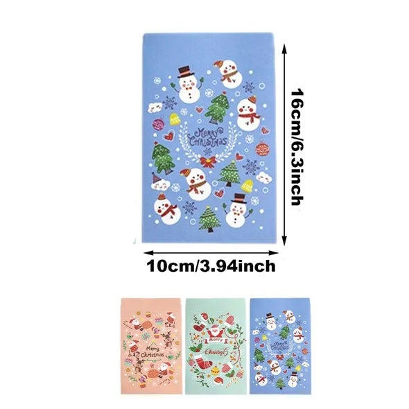 US Local 24Pcs Christmas Advent Calendar Bags Kit Envelope Shape Gift Bags With 1 To 24 Countdown Number Stickers Santa Claus Snowman Pattern Goodie Candy Treat Bag With Clips And Rope For Xmas Tree Decoration