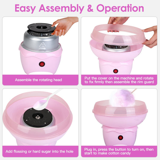 1Pc Cotton Candy Maker Portable Cotton Candy Machine Electric Cotton Candy Express For Kids Christmas Gift Birthday