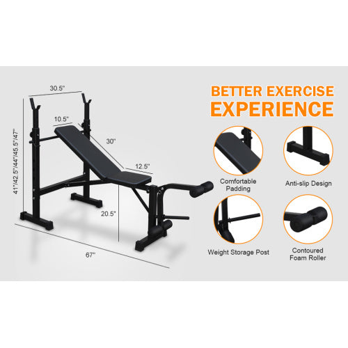 US Local Weightlifting Bench, Bench Press Set With Squat And Bench