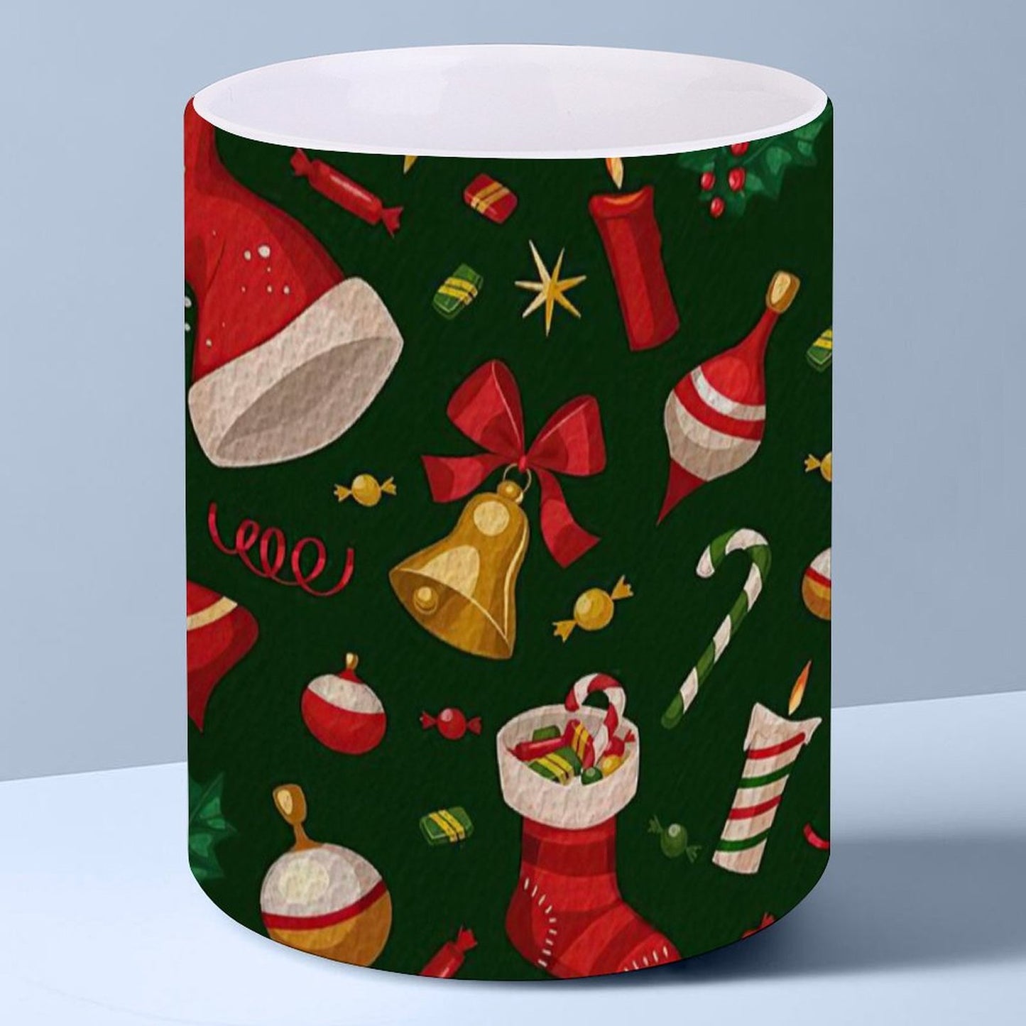 POD US Local White mug with full print, Christmas Sock 0086