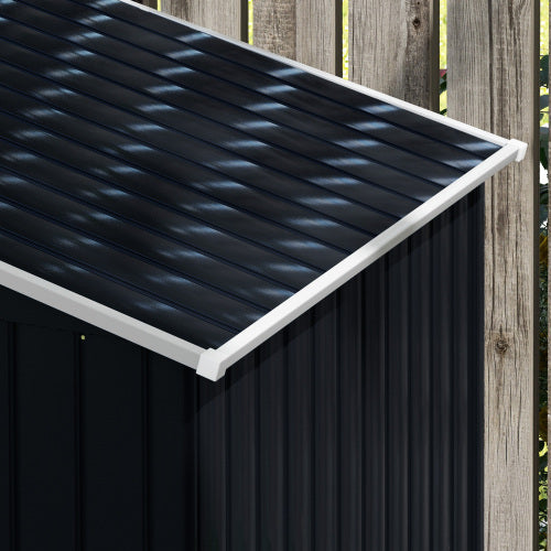 UK Local Outsunny 7 X 4ft Weatherproof Shed, Outdoor Bike Storage Shed With Ventilation Slots, Foundation Kit And Lockable Double Doors, Dark Grey