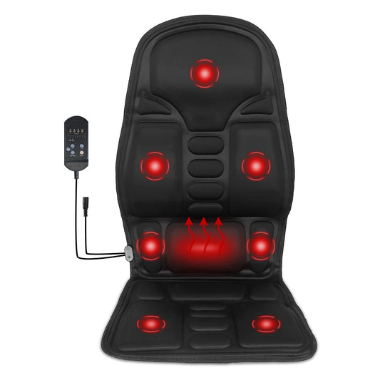 US Local 1Pc Back Massager Cushion Electric Massage Car Seat Cushion Chair Pad With Heating Function 8 Vibration Modes 3 Intensity Levels Fedex Shipping