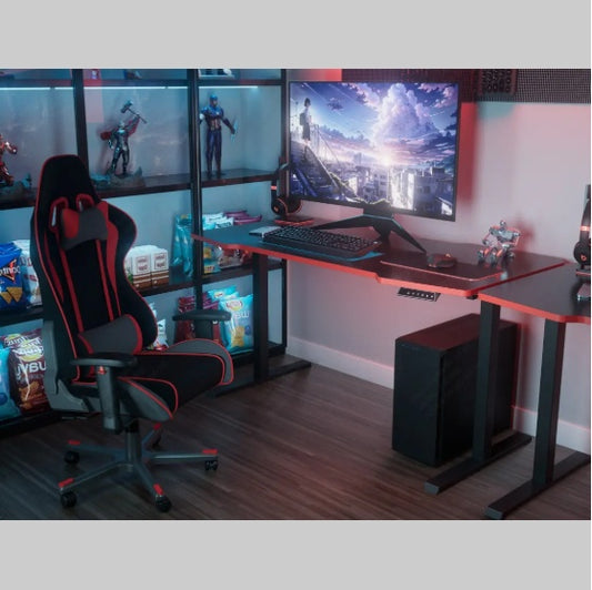 US Local Electric Standing Desk Whole Piece Adjustable Height Desk Home Office Computer Workstation Sit Stand Up Desk