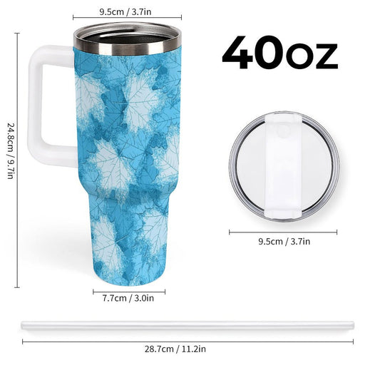 PHDT00046 POD US Local Tumbler 40 oz Large Capacity Car Cup Blue Maple Leaves